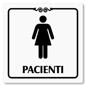 WC ženy pacienti, 148x148mm, bílá, Texas